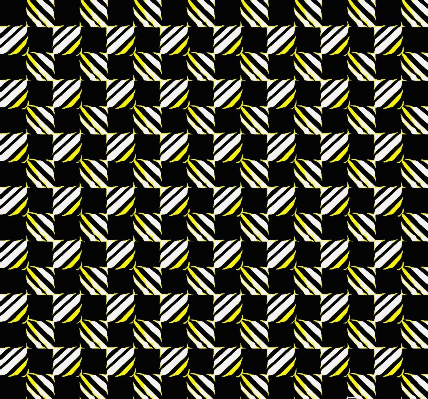 Graphic Checkerboard Print in yellow and black