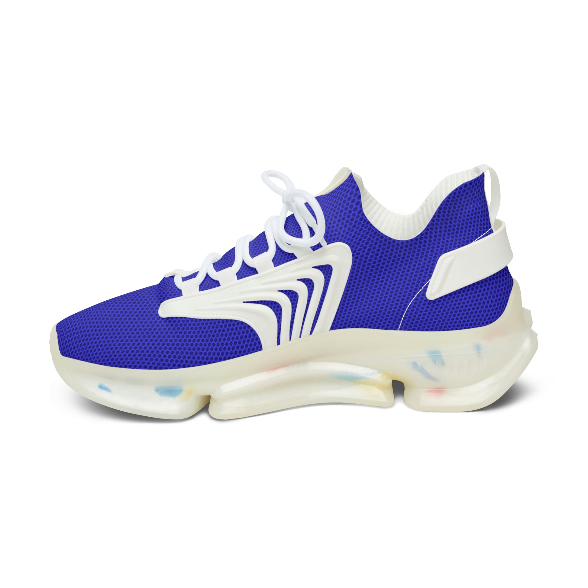 Women's Mesh Sneakers in Brady Blue with Customisable Black Or White EVA Sole