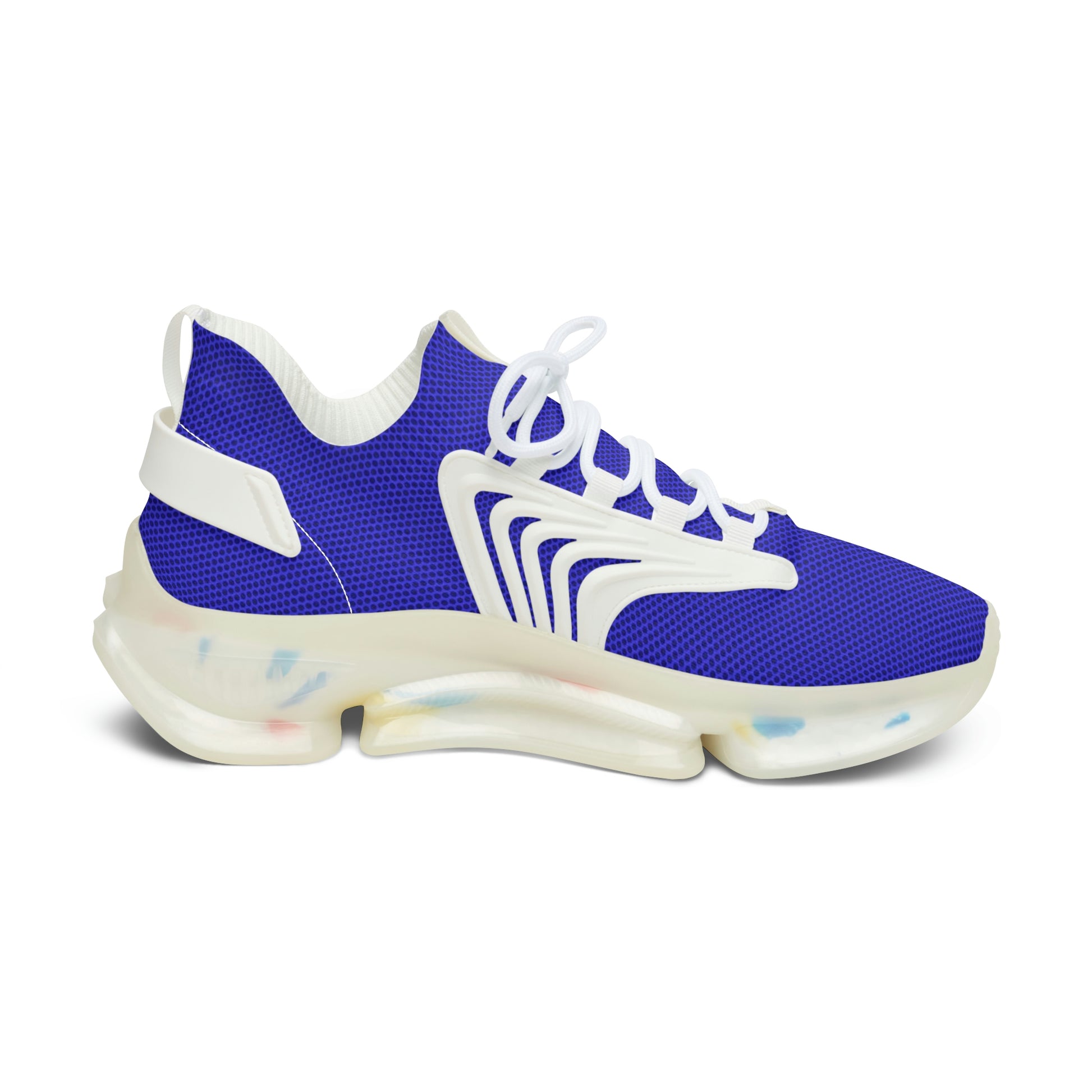 Women's Mesh Sneakers in Brady Blue with Customisable Black Or White EVA Sole