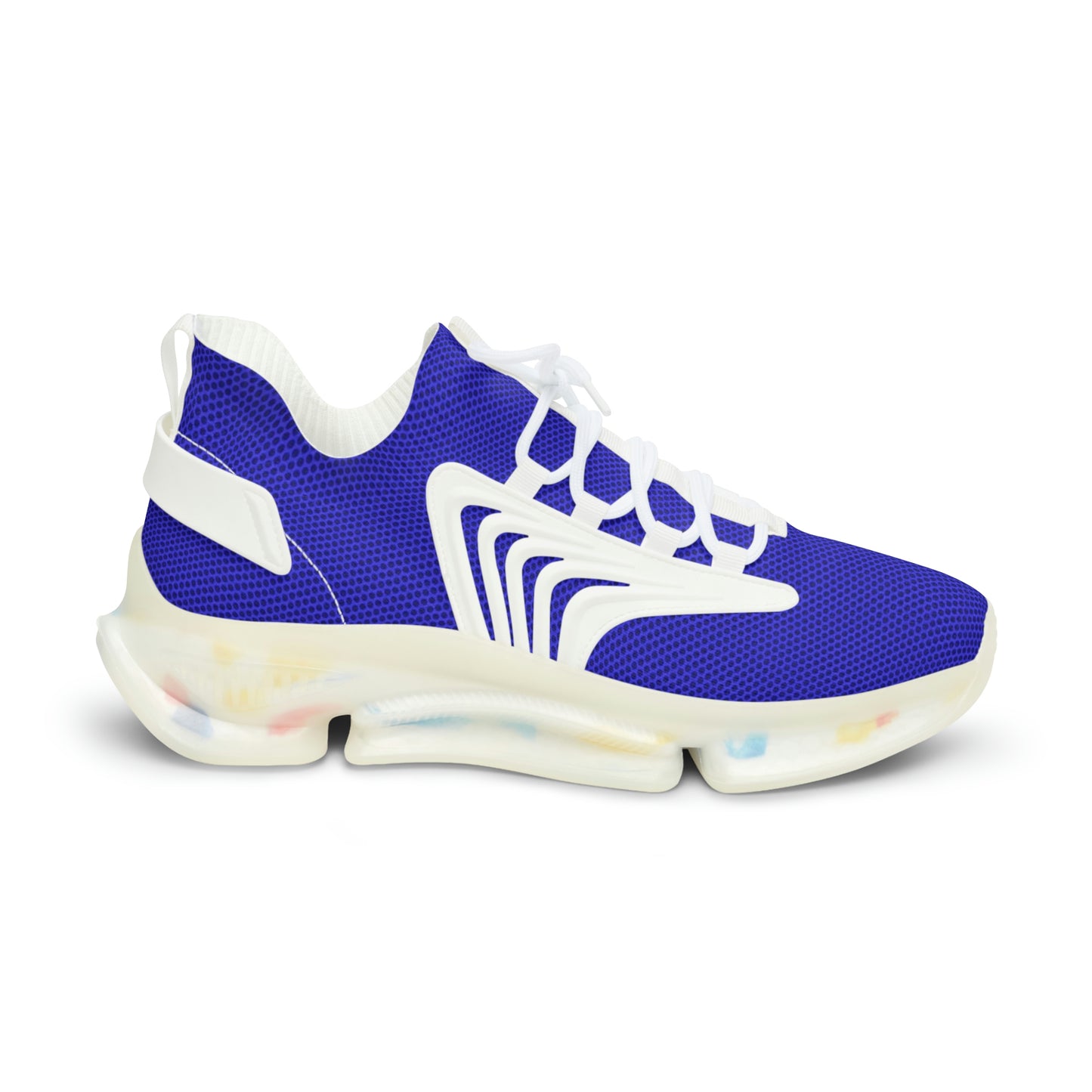 Men's Mesh Sneakers in Brady Blue with Customisable Black Or White EVA Sole