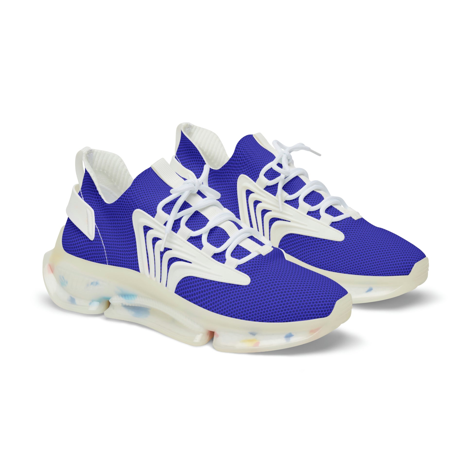 Men's Mesh Sneakers in Brady Blue with Customisable Black Or White EVA Sole