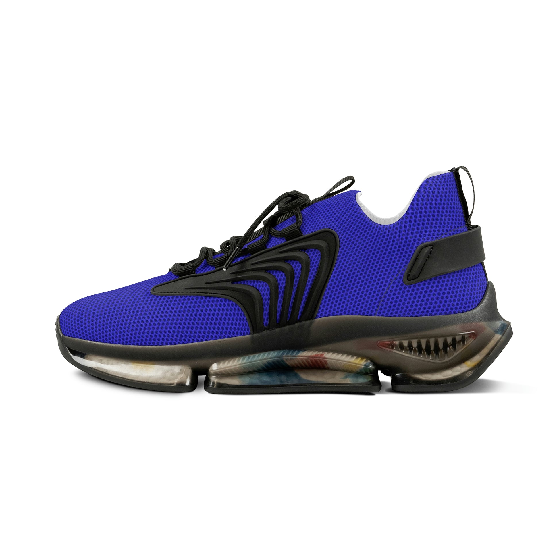 Men's Mesh Sneakers in Brady Blue with Customisable Black Or White EVA Sole