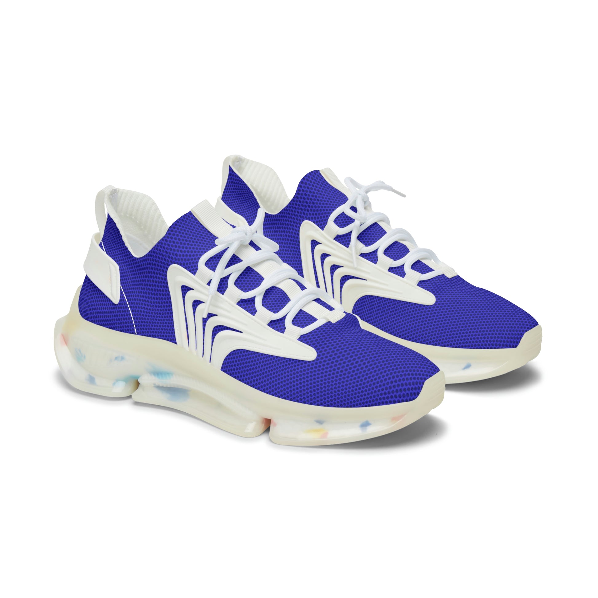 Women's Mesh Sneakers in Brady Blue with Customisable Black Or White EVA Sole