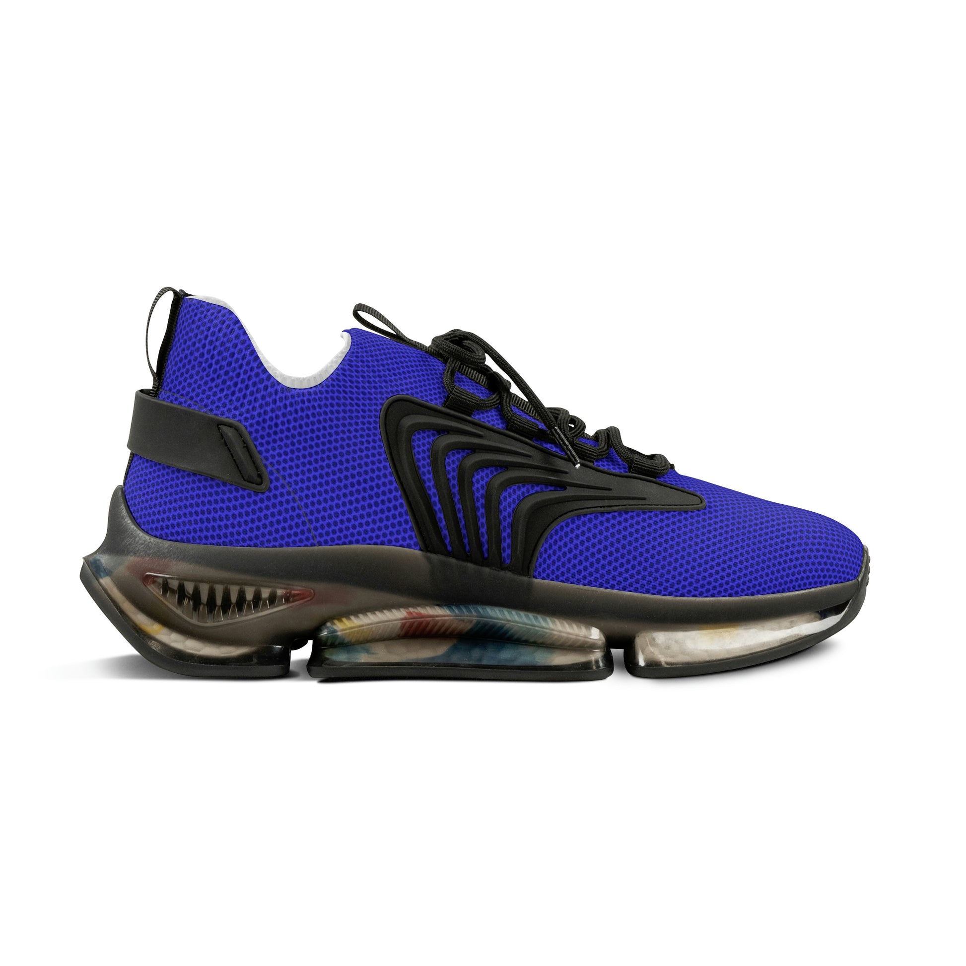 Men's Mesh Sneakers in Brady Blue with Customisable Black Or White EVA Sole